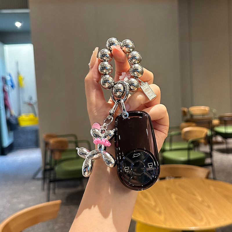 투명 블랙 스몰 사이즈 여성 로프 브랜드 체인 파우더 목걸이 Bleo Dog