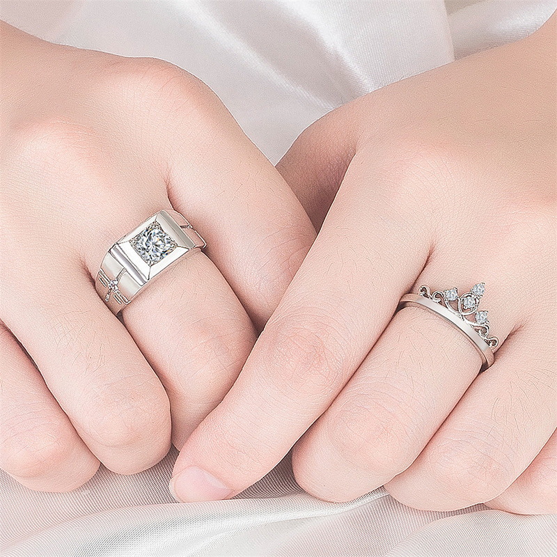 Elegant Lady Geometric Crown Alloy Plating Inlay Zircon Women's Open Rings display picture 4