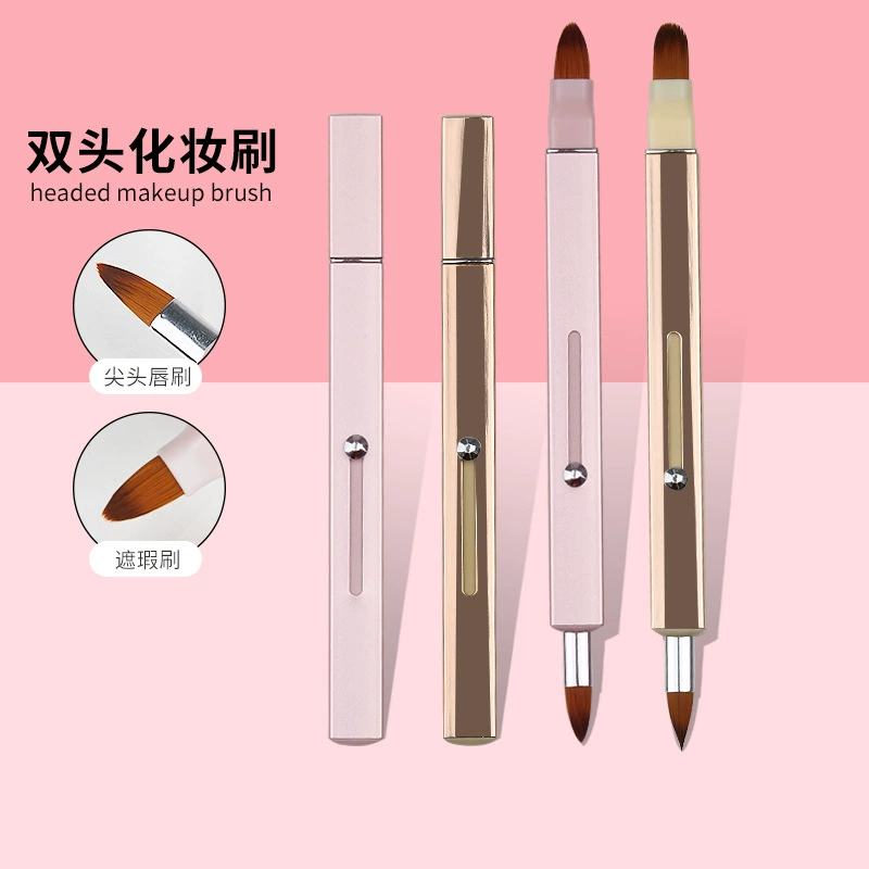 Handheld double-sided small concealer brush soft-bristled