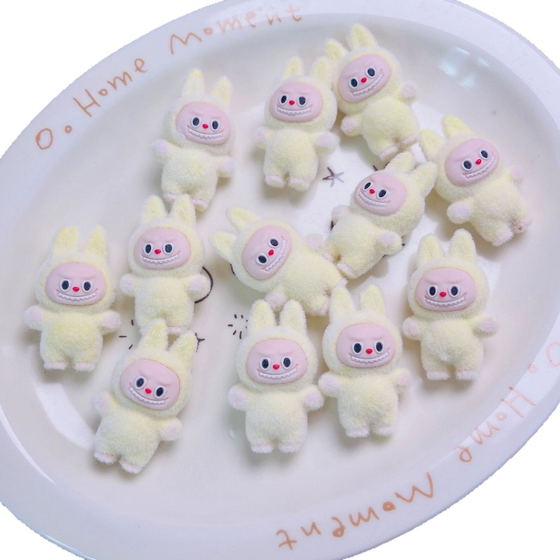 可爱立体植绒La布布站姿坐姿通孔串珠diy手工挂件萌粒饰品配件|undefined