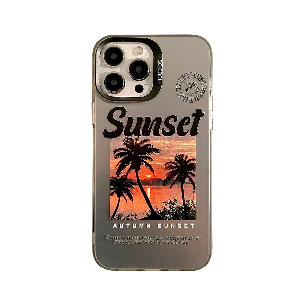 Custodia protettiva per telefono Huawei iPhone 17 16 15 14 13 12 11 Pro Promax Plus Coconut Grove Sunset Apple 13 Retro Premium 17 Anti-caduta Umidità_voghion.com