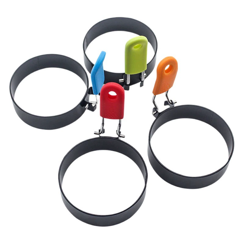 Пластиковая силиконовая складная ручка с защитой от ожогов 410, нержавеющая сталь, антипригарная круглая Бытовая утолщенная форма для омлета, омлет