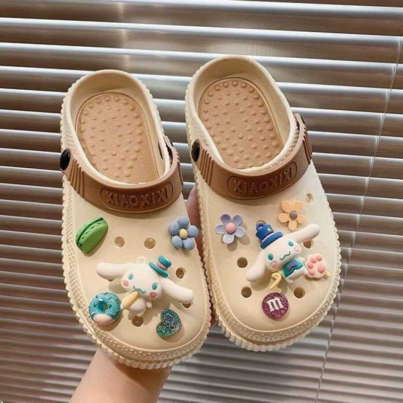 Обувь с дырочкой для женщин, носящих летом 2023 новые увеличенные толстое дно