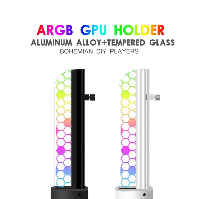 Graphics Card Holder with Magnetic Adjustable Support at the Bottom, Argb Synchronization, 0kg Top Graphics Card Companion Computer Graphics Card Holder
