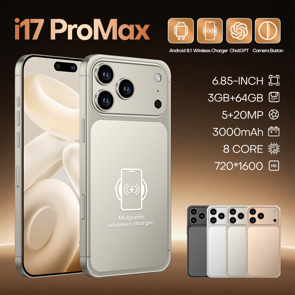 I17Promax Wireless Charging Replica 4g Cross-Border Mobile Phone Android Smartphone 3+64Gb Manufacturer Dropshipping