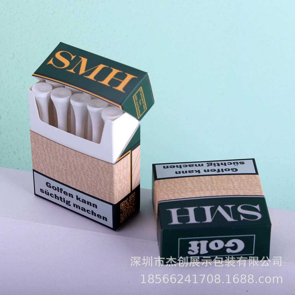 Креативная упаковка для гольф-ти в виде сигаретной коробки, популярная трансгранично, 10 штук в упаковке
