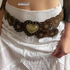 荒野の民族少女愛ステッチリベット装飾レトロベルトヴィンテージアクセサリーアメリカンレトロベルト