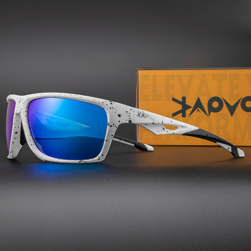 Nuevas gafas de sol polarizadas kapvoe, deportes al aire libre, gafas de ciclismo, gafas de sol de conducción con montura cuadrada, venta caliente transfronteriza