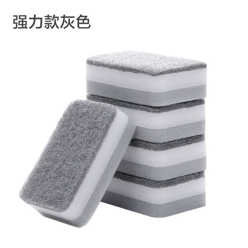 Double‑sided magic cleaning sponge, kitchen pot & dish scrub pad, multi‑pack sizes, 10.7×6.7×3.5 cm