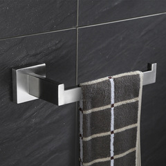 跨境電商304不鏽鋼衣帽鈎浴室創意捲紙巾架單杆毛巾架掛鈎五件套