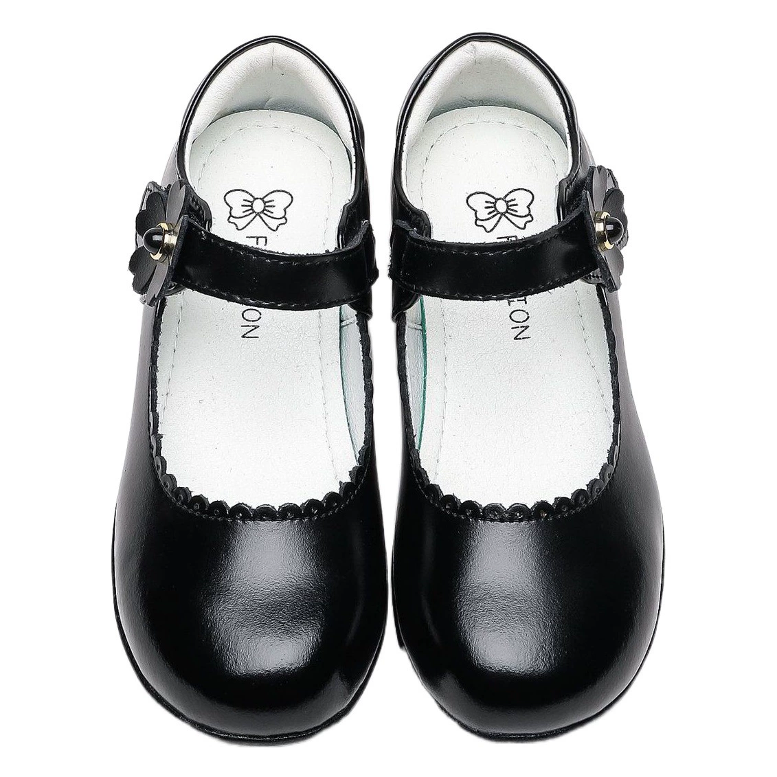 Черные кожаные туфли для девочек Детская обувь принцессы