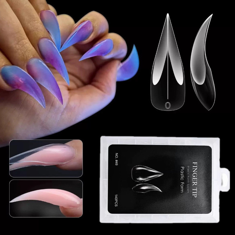 Nail Art Mold for Long, Exaggerated Nails, No Need for Paper Forms, Wearable Nail Tips