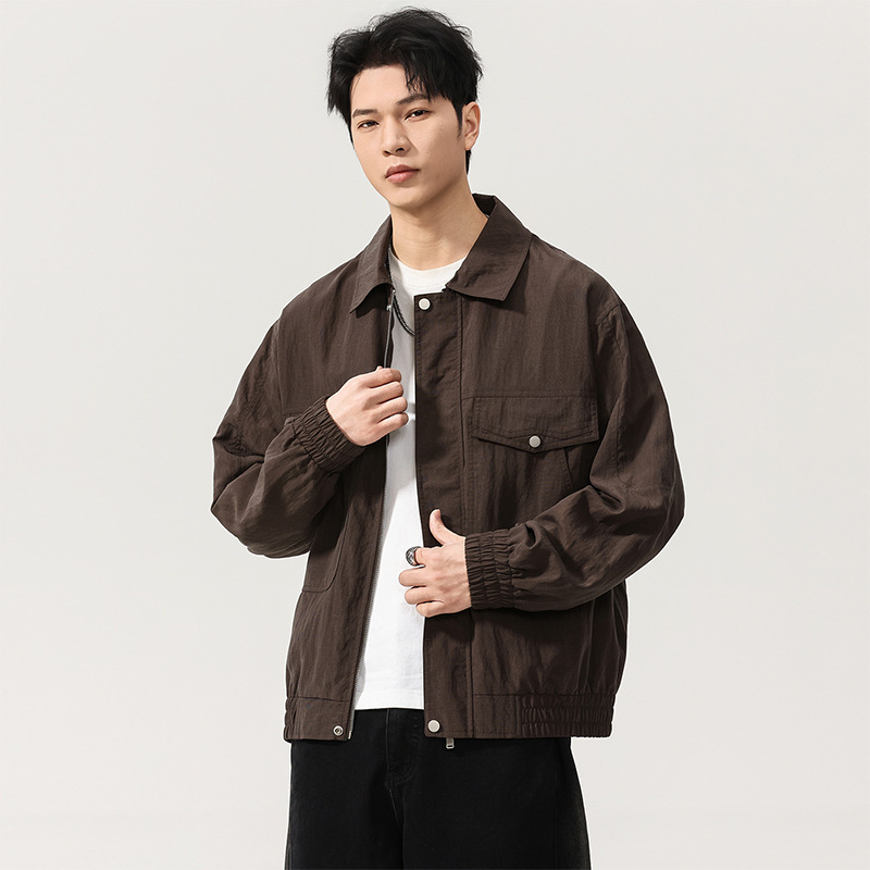 Lyocell Linen Work Jacket for Men, Spring 2026 New Vintage Style, Loose Fit, Versatile Textured Coat Lyocell Linen Work Jacket for Men, Spring 2026 New Vintage Style, Loose Fit, Versatile Textured Coat