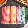 Baking cake decoration Korean ins, color oil paper fruit strawberry plaid oil paper lunch box simple lunch pad