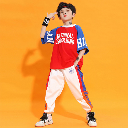 Children's performance clothing, hip-hop suits, national trend boys' hip-hop clothing, girls' clothing, sports games costumes, cheerleading children's clothing
