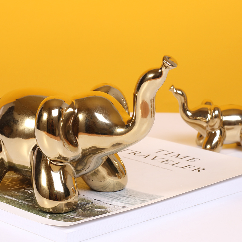 Mono de oro moderno abstracto decoración de cerámica hogar sala de estar decoración modelo habitación hotel antiguo estante Decoración