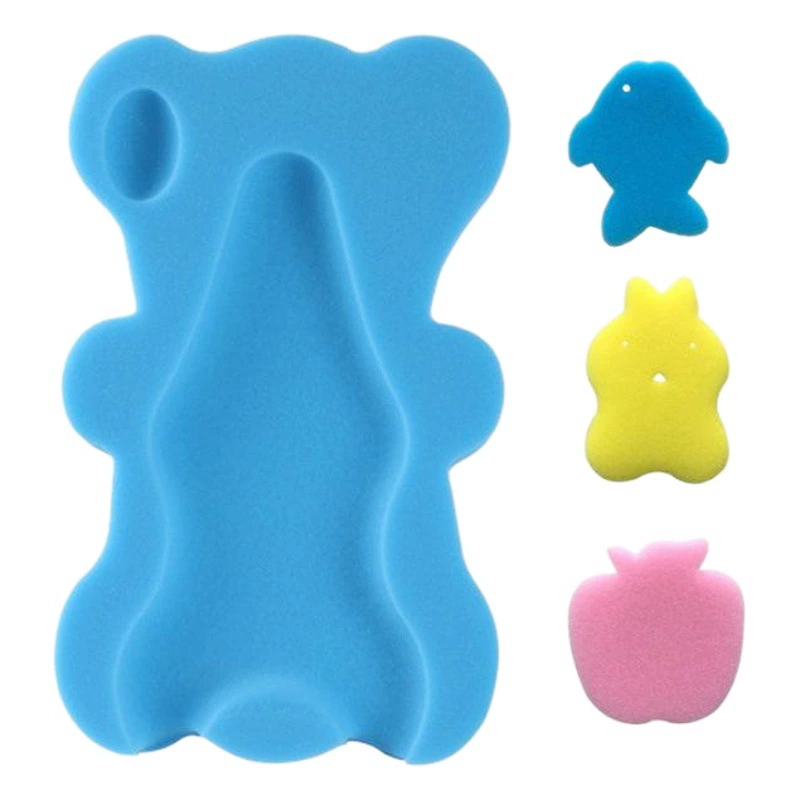 Детская ванночка Нескользящий Коврик для ванны Протирание Сетчатая Сумка для ванны Подушка для кровати Утолщенная губка для новорожденных в наличии