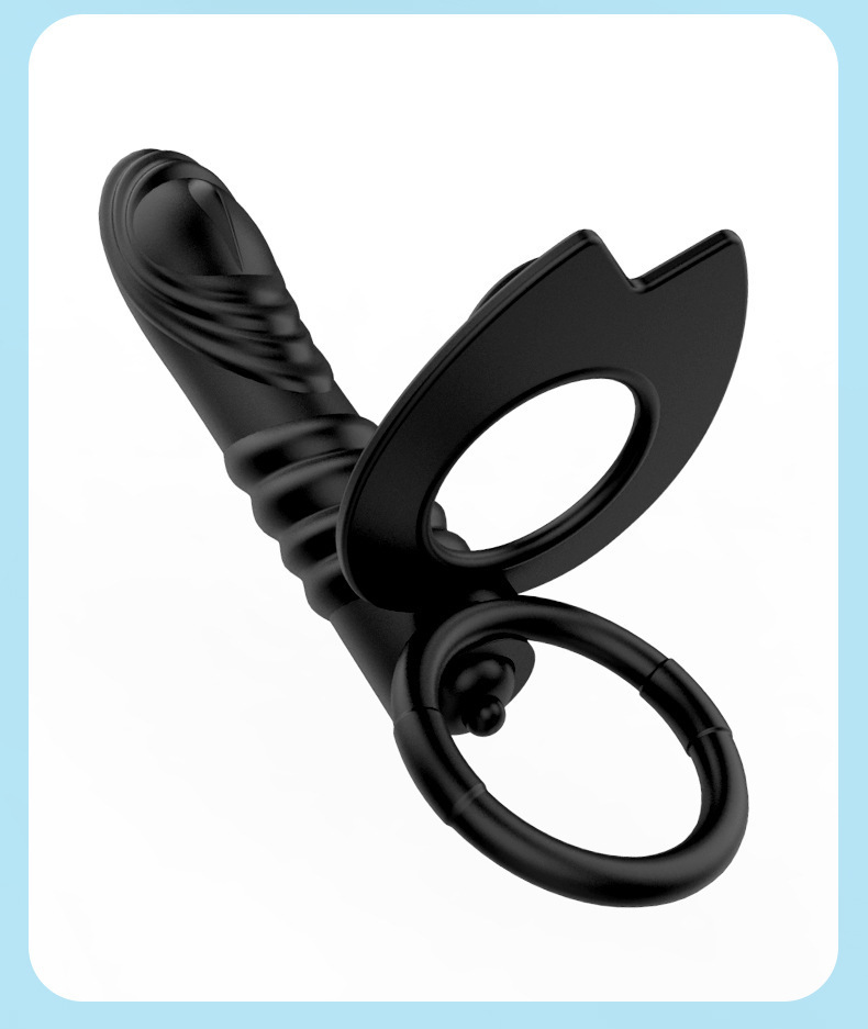 Vibrating Couples Ring in Silicone, Electric Dual-Dragon Design, Adult Wearable Toy — detail image 13