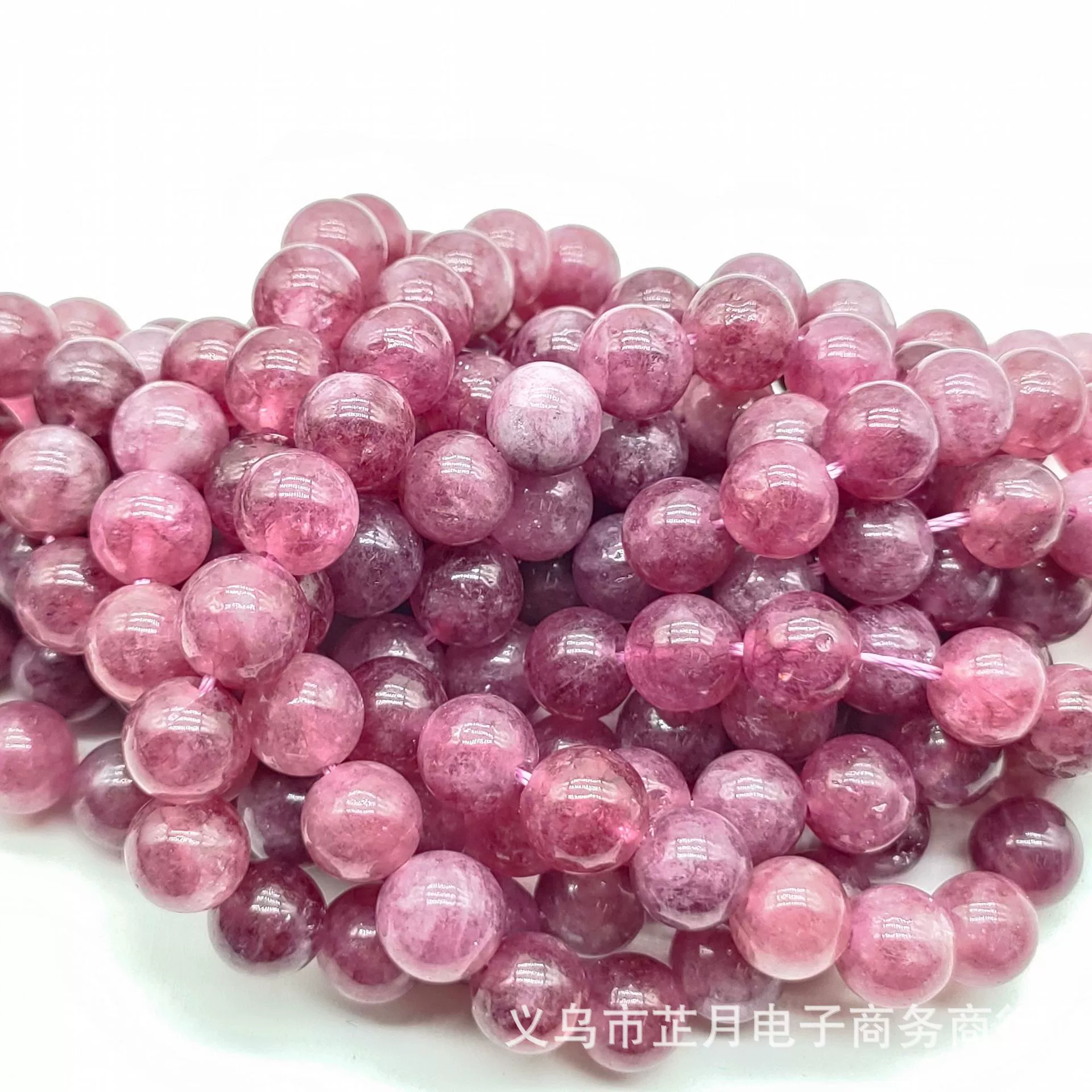 Round Amethyst Beads, Natural White Jade Optimized, 4/6/8/10 mm Strands