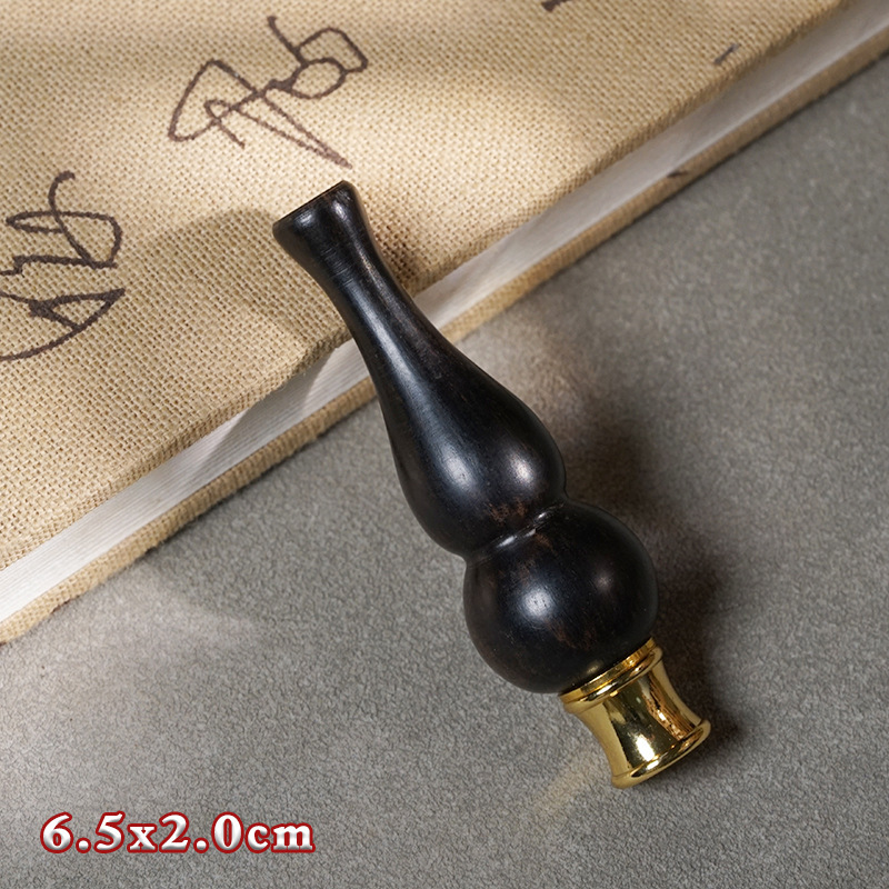 红木葫芦烟嘴过滤烟嘴血檀黑檀木雕刻过滤嘴可清洗檀木烟斗礼品|undefined