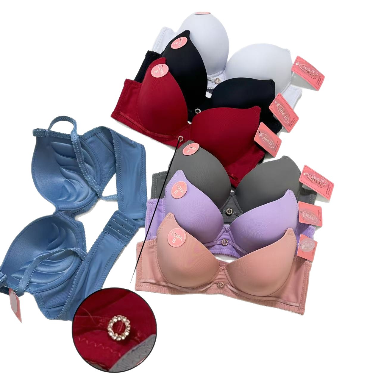 encaje interior dibujado con anillo de acero de acero sin marcas de pecho pequeño sexy cómodo brastock