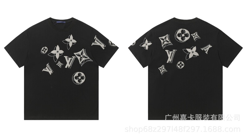 跨境25ss驴家高品质时尚短袖潮牌外贸经典款男女同款T恤透气棉质|undefined