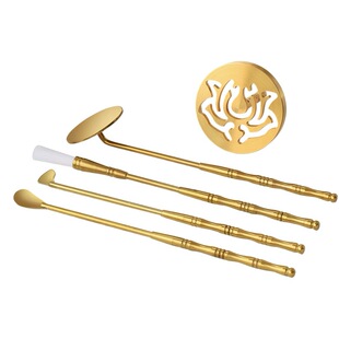 Incense seal incense printing brass incense path tool set wholesale dozen Tuo incense burner incense ash incense spoon incense sweep seven-piece set entry