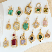 18K��Լ���漸���̲�ɫ���ʯ��׹diy�����Ҽ���ʯͷ��Ʒ����Ҽ�