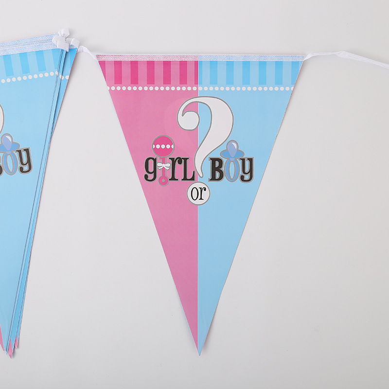 Nueva historieta niños niñas género revelan fiesta de cumpleaños taza papel vajilla traje suministros props
