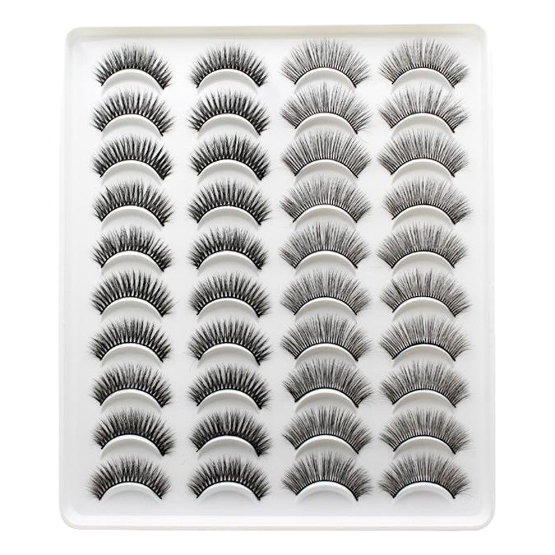 Dingsen pestañas postizas transfronterizas de múltiples capas de tres D estéreo 20 pares de pestañas cruzadas pestañas rizador