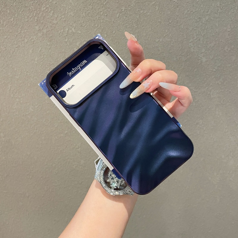 滴油光面褶皱适用iPhone17苹果手机壳16p波光水波纹13暗紫保护套|undefined