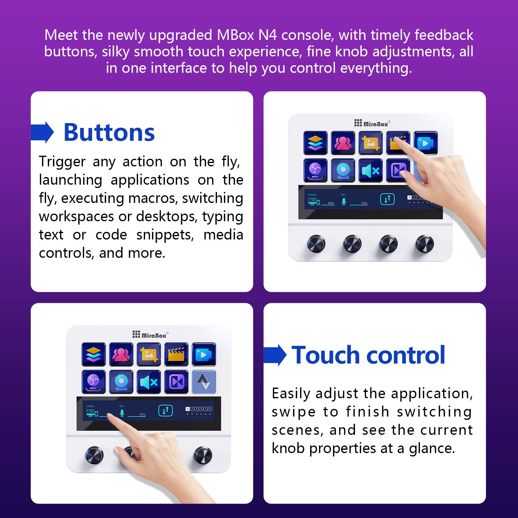 International version N4 visual custom keyboard/stream dock/macro keyboard/customized keyboard ai keyboard