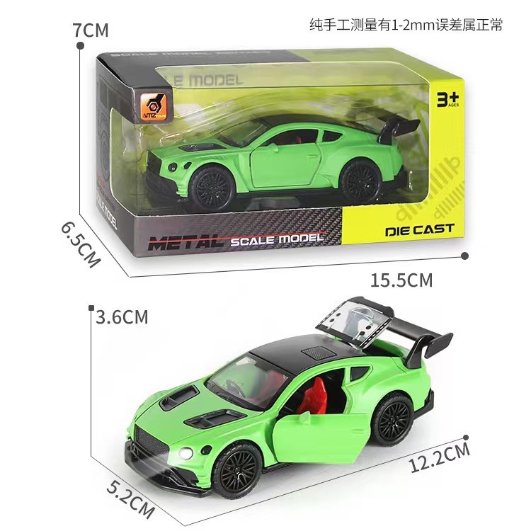 Hot 1: 36f modelo de aleación de simulación de tres puertas de auto deportivo de inercia de coche de juguete para niños cool