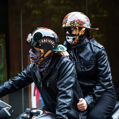 Helmet Half Helmet Summer Men's: Motosiklet kaskı (dəbilqə)