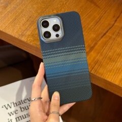 适用iPhone17PROMAX凯夫拉日落月升手机壳苹果16高级感肤感保护套