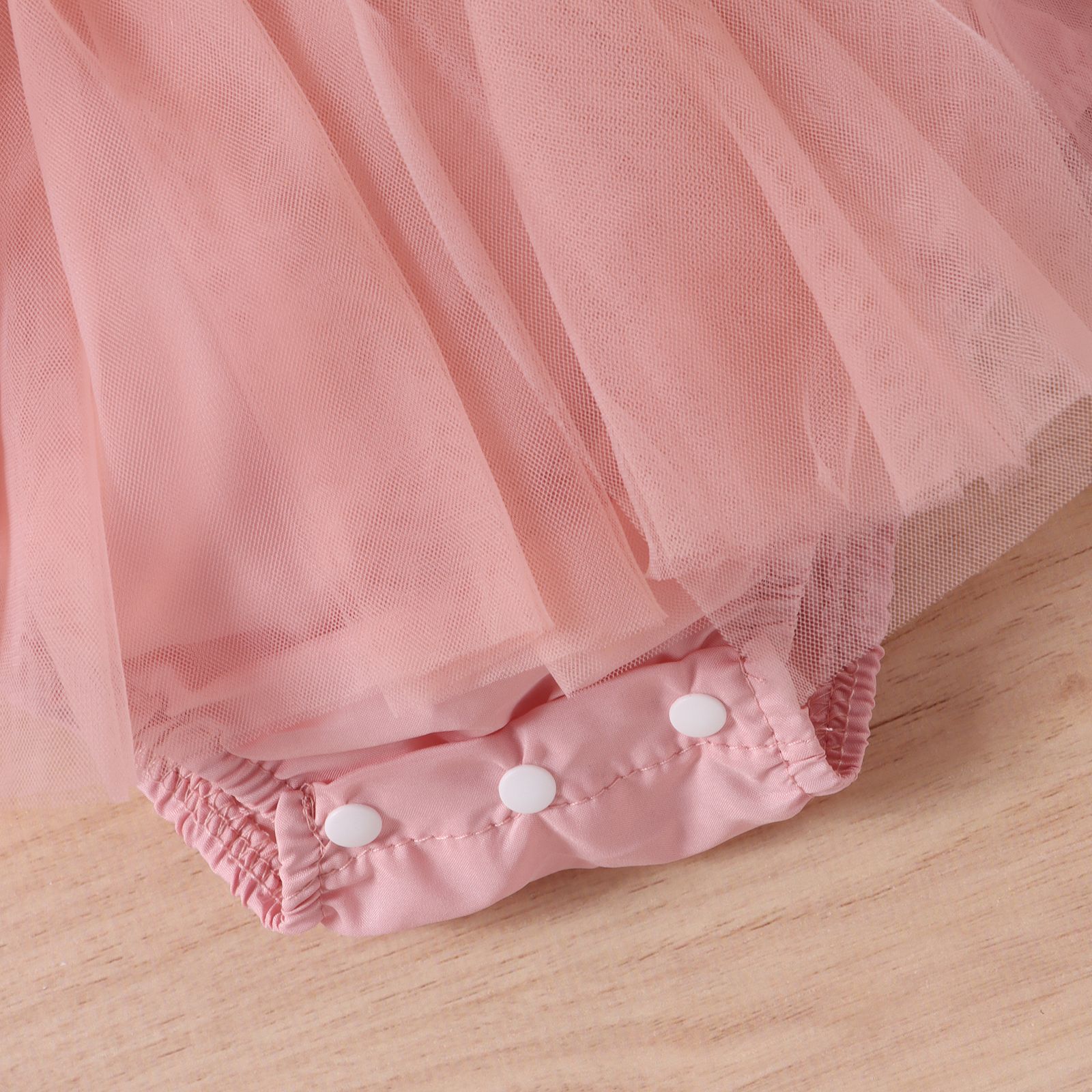 Pelele infantil de manga larga con tul y pañuelo, ropa para niña