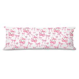 跨境抱枕套中国风复古粉色花卉装饰长枕套带拉链床上用品枕套靠垫