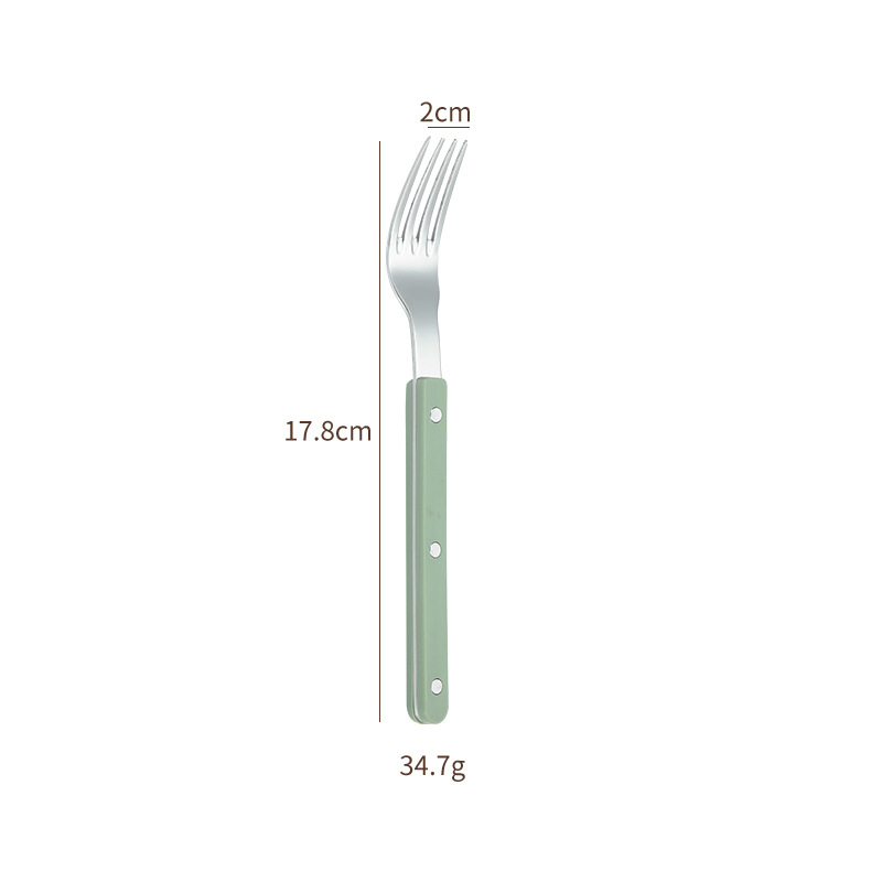 녹색 디저트 포크