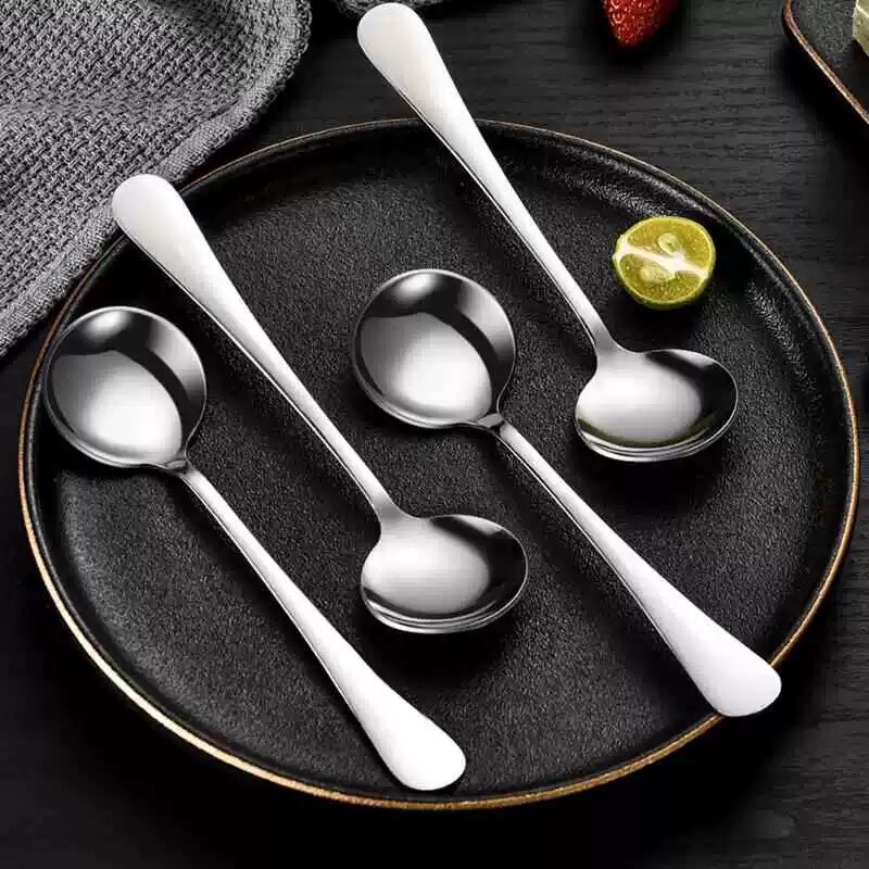 Stainless Steel Household Spoon for Children, Round Head Spoon with Long Handle, Trendy Spoon, Watermelon Spoon, Round Spoon, Can Be Printed with Logo Stainless Steel Household Spoon for Children, Round Head Spoon with Long Handle, Trendy Spoon, Watermelon Spoon, Round Spoon, Can Be Printed with Logo