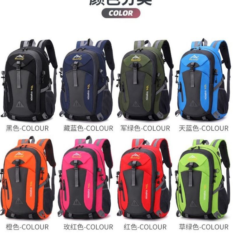 Mochila Escolar y de Senderismo de Poliéster Ligera para Viajes y Trabajo