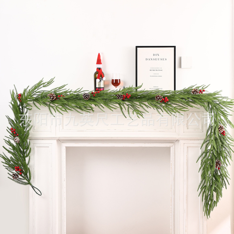 人工クリスマスアマゾンノーフォークパインPEレッドフルーツ籐クリスマスホテル装飾籐|undefined