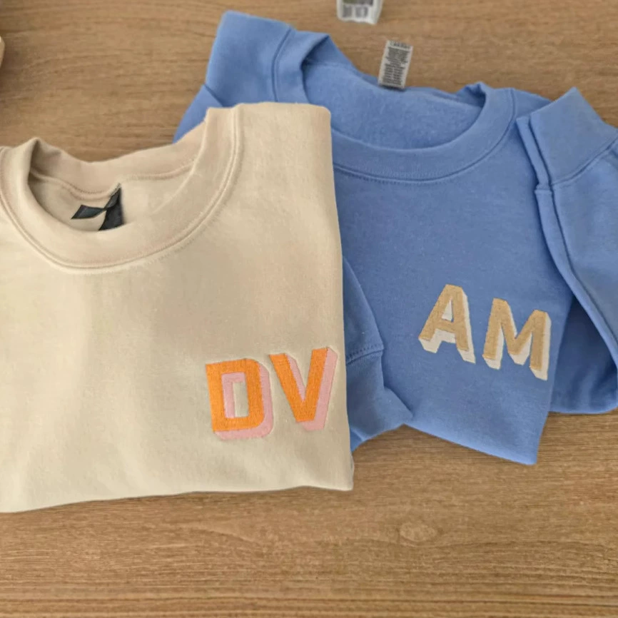 Вышитая тень имя свитер с круглым вырезом Щенок толстовка толстовка с вышивкой 1 из трансграничного etsy