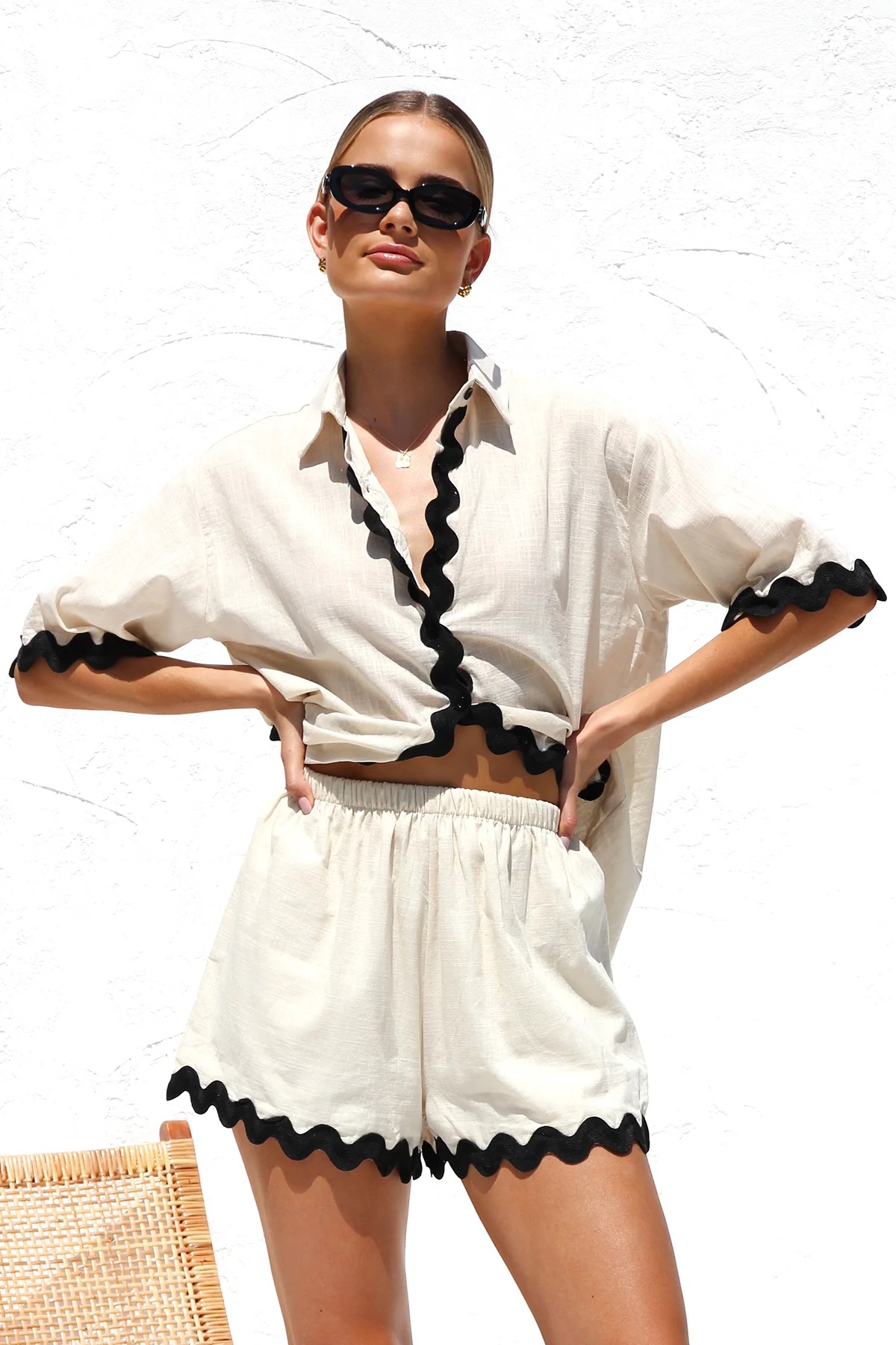 364g Weight Short Sleeve Sleeve Length Spandex, Polyester Fabric Type Shorts Co-ord Set Sets Type 2 Pieces Set Quantity Daily Occasion Turndown Neckline Regular Fit Fit Type Solid Color Pattern Summer, Spring Season Women's Gender Button Design Casual, Simple Style Style Daily Women's Casual Simple Style Solid Color Spandex Polyester Button Shorts Co-ord Set Shorts Sets 35