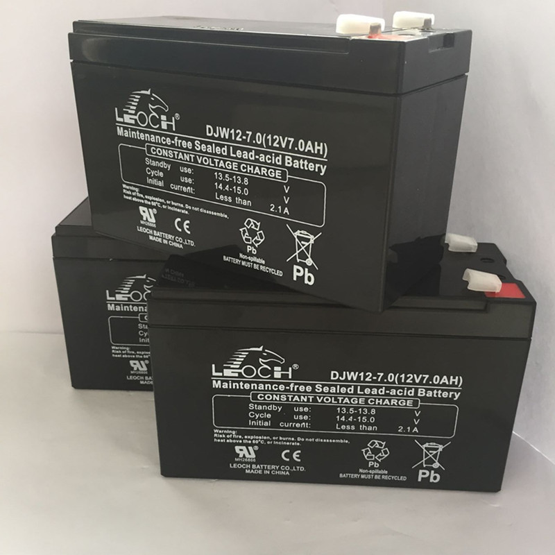 理士LEOCH电池 DJW12-7.0 蓄电池12V7.0AH UPS电源 安防消防电瓶
