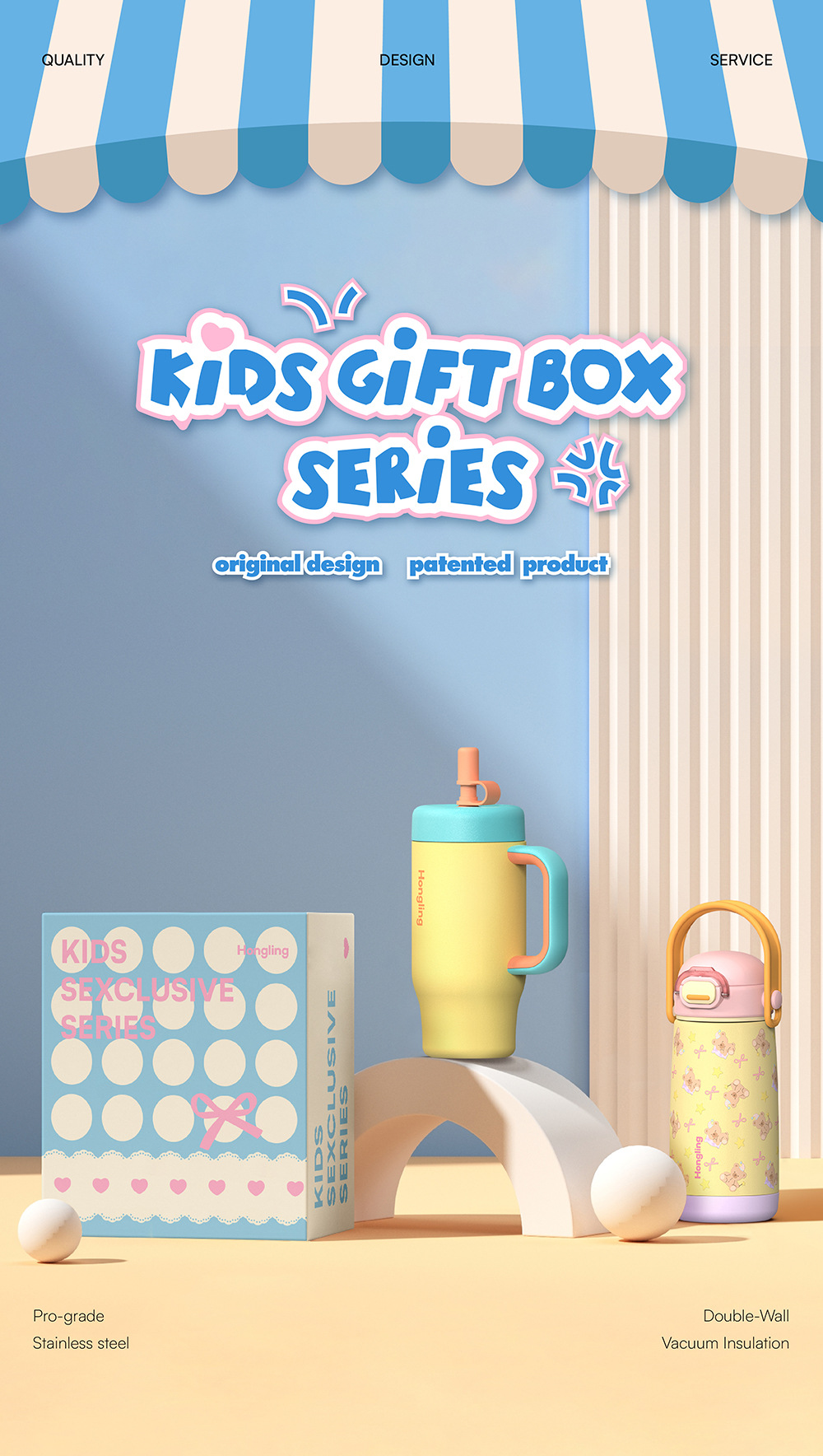 Gourde isotherme pour enfant avec paille en acier inoxydable_voghion.com