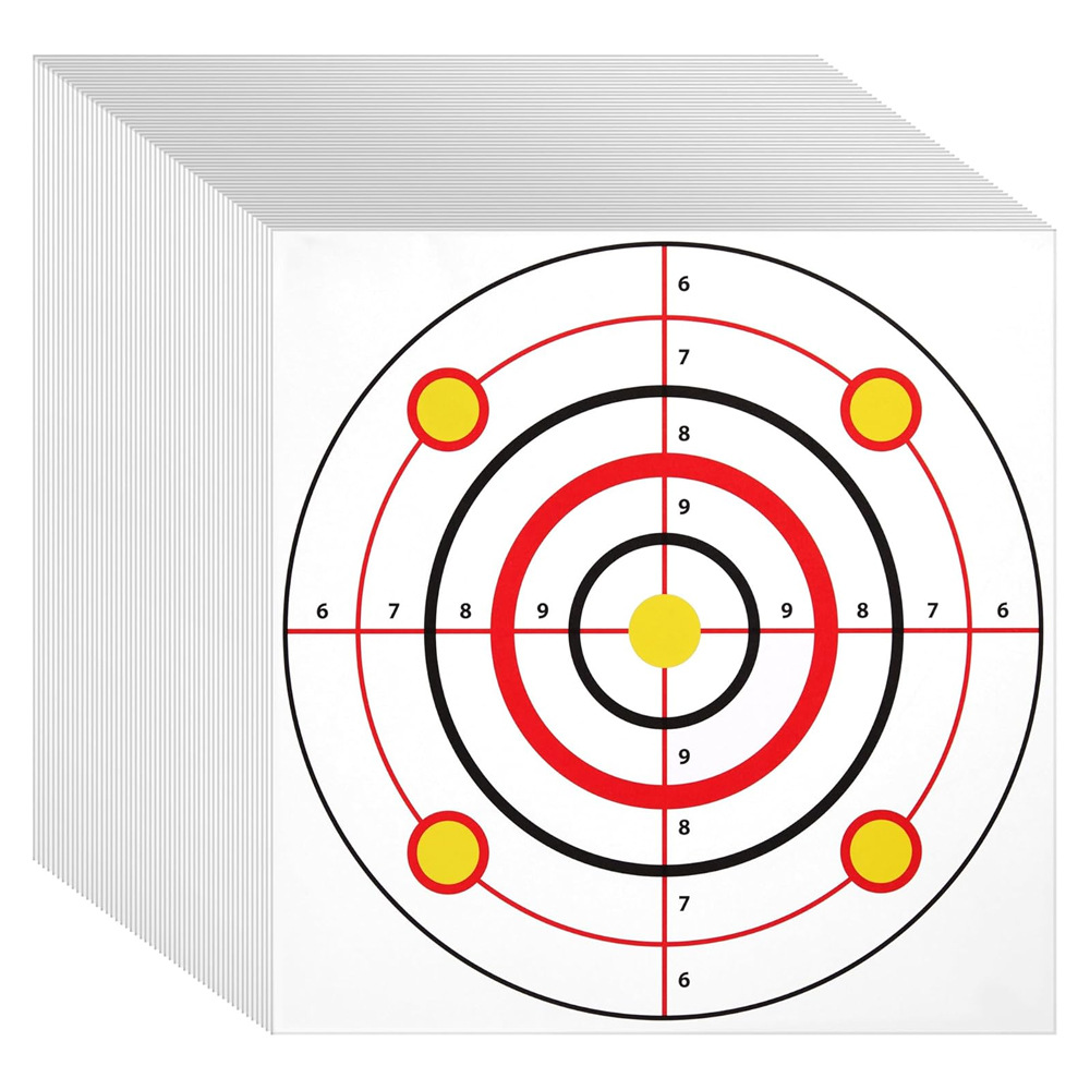 亚马逊热销11*11英寸白色方形靶纸射击靶纸射击练习弓箭标靶纸