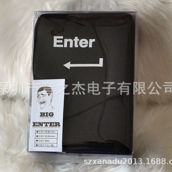 Подушка Enter Key USB Oversized для разрядки, эргономичная 3D пена для программистов