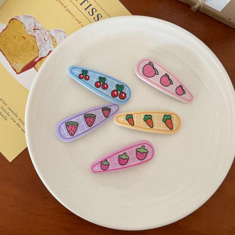 可爱水果发夹樱桃草莓BB夹少女心刘海夹侧边夹子额前碎发发卡发饰-阿里巴巴