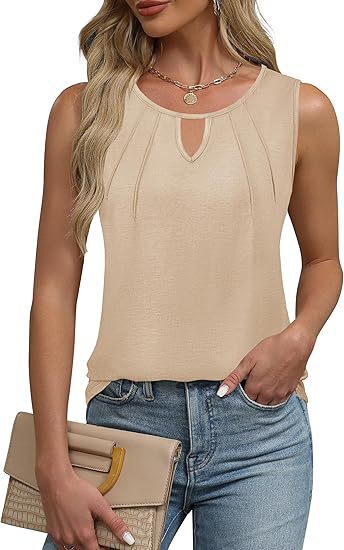 アマゾン2025欧米女性上着春ファッションベスト夏シャツ袖なし|undefined