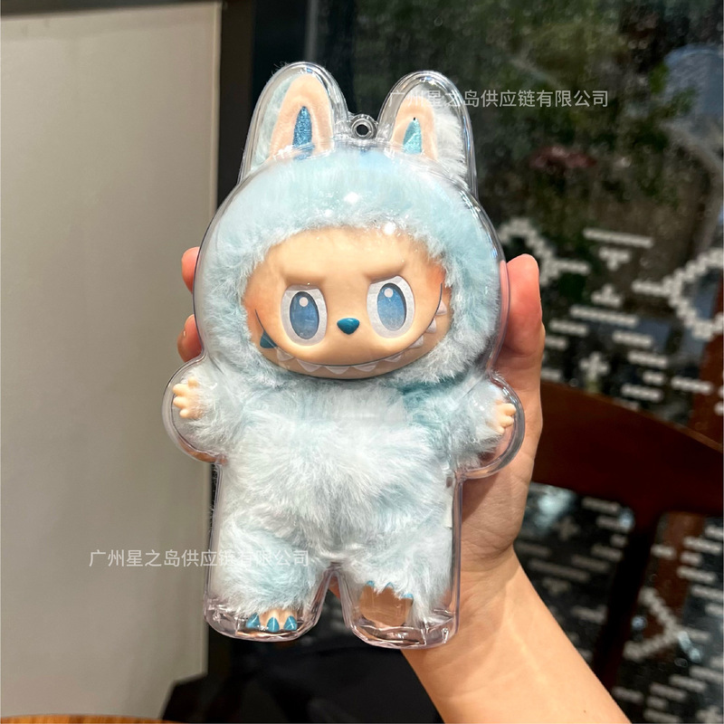 泡泡玛特labubu保护罩前方高能保护壳一代三代防尘收纳盒亚克力罩|undefined
